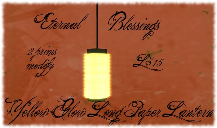 Yellow Glow Long Paper Lantern-Boxed