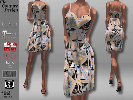 Second Life Marketplace - "GCD" Kathy Bow Dresses Nude
