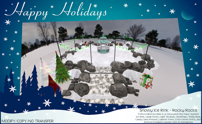 Snowy Ice Rink - Rocky Rocks