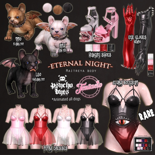 Tentacio & .{PSYCHO:Byts}. -Eternal Night-hungryshoes white BOX