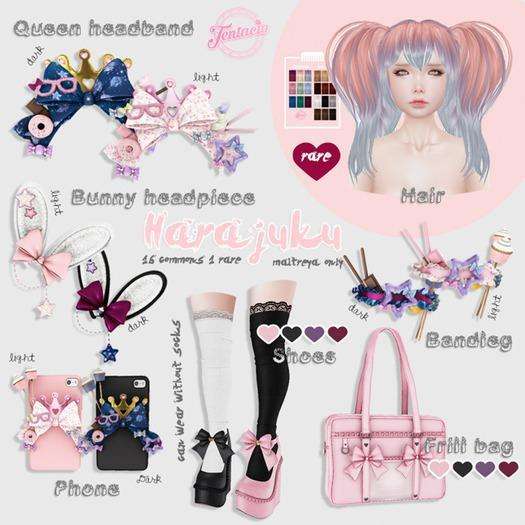 *Tentacio* Harajuku frill bag lila