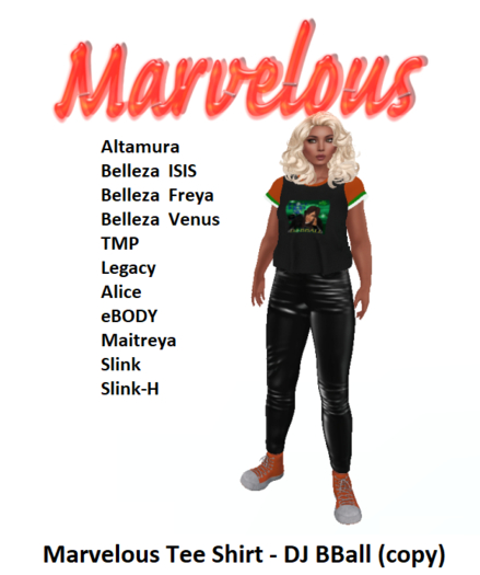 Marvelous Tee Shirt - DJ BBall (copy)