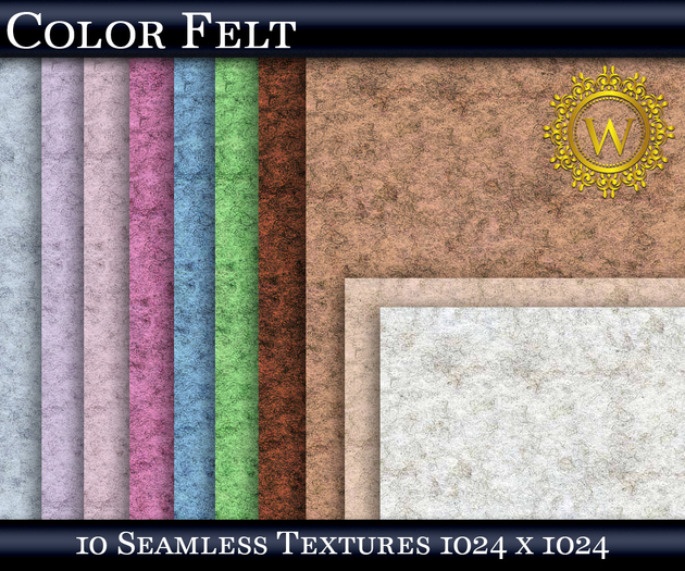 Color Felt Fabric 10 Seamless Textures - WonderWall