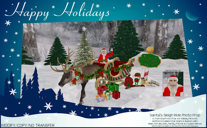 Santa's Sleigh Ride Photo Prop