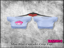 Tastic-Mya Blue Cupcake Crop Top