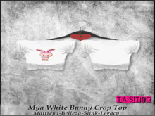 Tastic-Mya White Bunny Crop Top