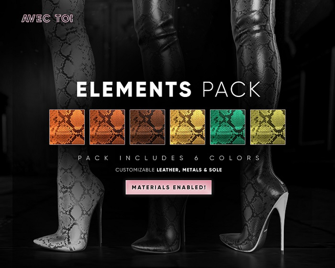 AVEC TOI - Runaway Boots ELEMENTS PACK Python