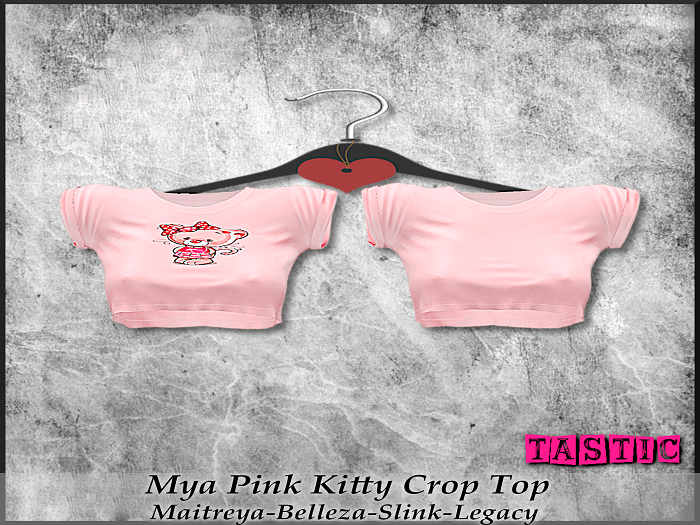 Tastic-Mya Pink Kitty Crop Top-Boxed