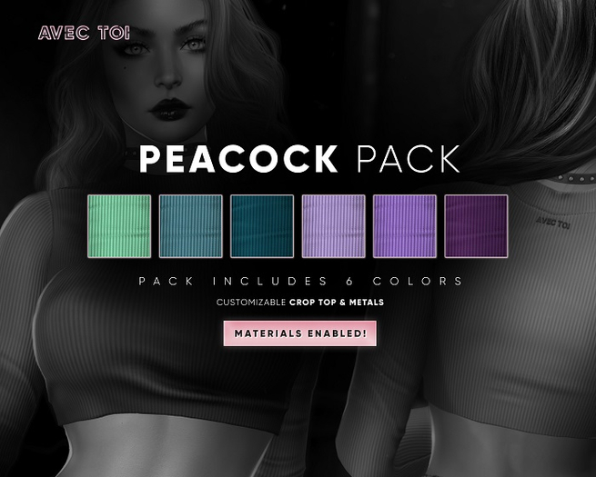 AVEC TOI - Ribbed Mockneck PEACOCK PACK