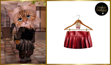 *DB* DINKIES LUISA FAUX LEATHER SKIRT* red