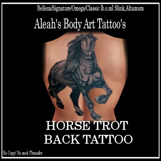 HORSE TROT BACK TATTOO