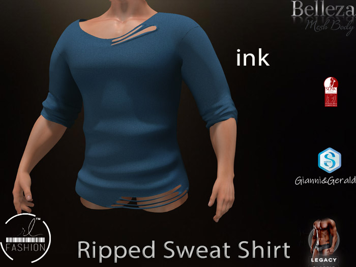 The Men Ripped Sweet Shirt Ink