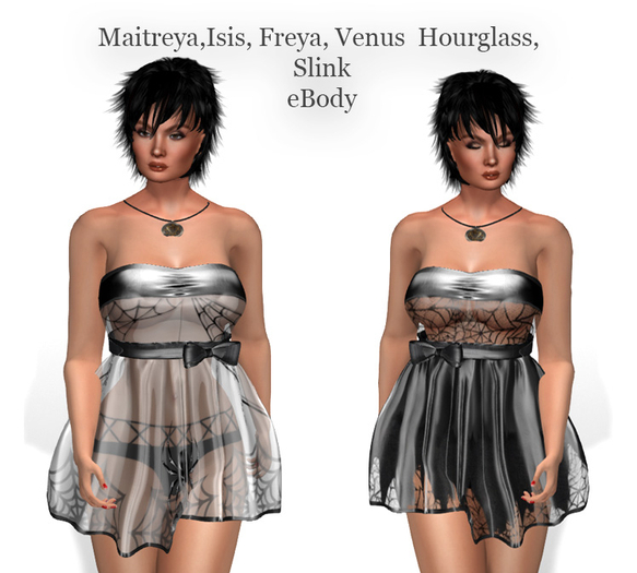 Halloween sexy mini Dress. Belleza, Slink, eBody, Maitreya