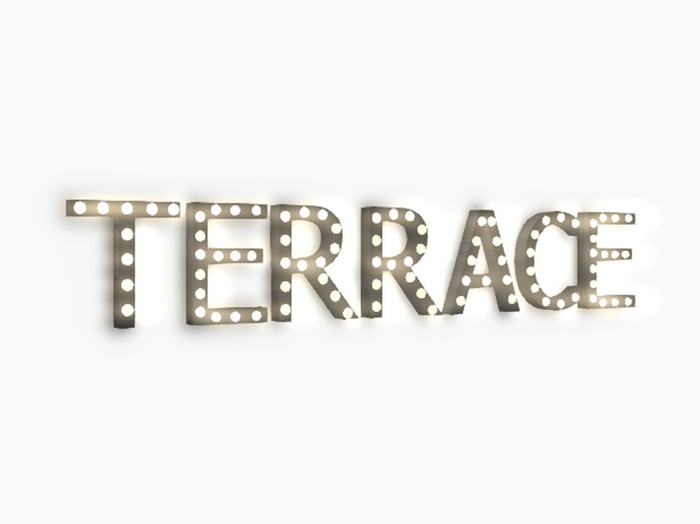 [Px] "TERRACE" Illuminated Light Bulbs Sign