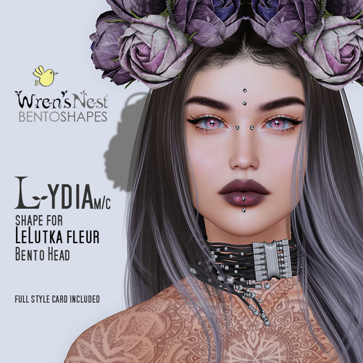 { wren's nest } Lydia Shape for LeLutka Fleur v2.0 Bento head