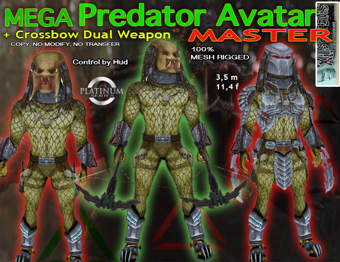 Mega Predator Avatar Master +  Crossbow Dual Weapon