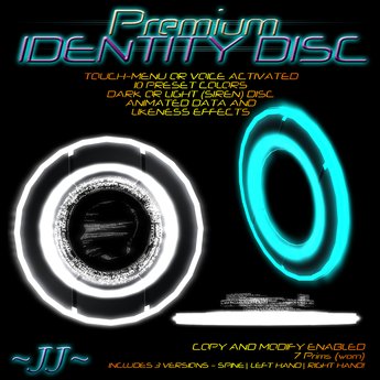 Second Life Marketplace - ~JJ~ Premium Identity Disc
