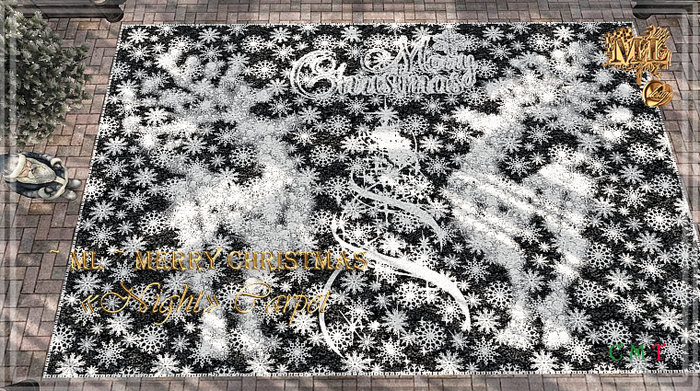 ~ ML ~ Merry Christmas "Night" Rug