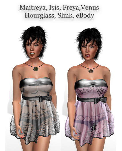 Demo Halloween 5 sexy mini Dress. Belleza, Slink, eBody, Maitr