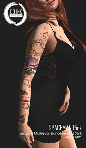 DO INK TATTOO SPACEMAN PINK RIGHT ARM