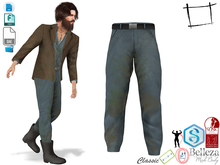 Dae Obj FBX Men's Dirty Old Long Belted Jeans Pants Slink Male, Belleza Jake, Signature Gianni, Onupup