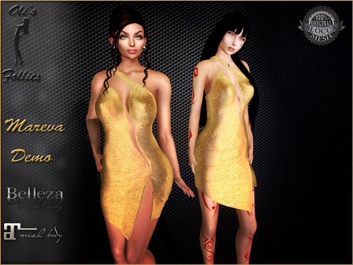 Oli's Follies Mareva gold dress DEMO