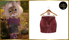 *DB* DINKIES KLARA LEATHER SKIRT* red