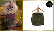 *DB* DINKIES KLARA LEATHER SKIRT* olive