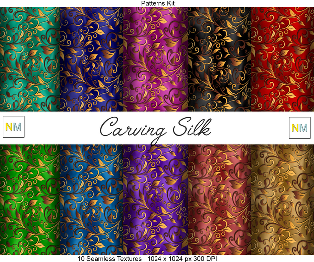 Gold Carving Silk