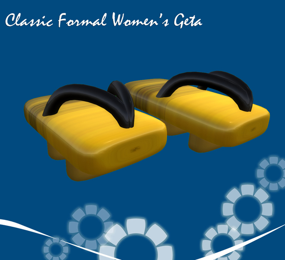 Classic Formal Women's Sculpted Geta by KID (Mod)(Copy)(Box)