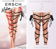 ERSCH - Melian LegRibbons  -black-