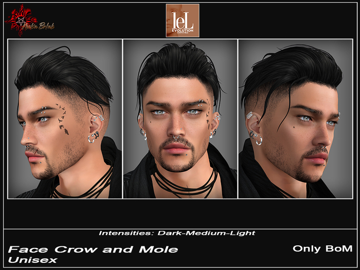 *NB* Face Crow and Mole Tattoo