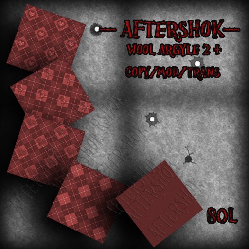 Argyle textures, wool, goth Red