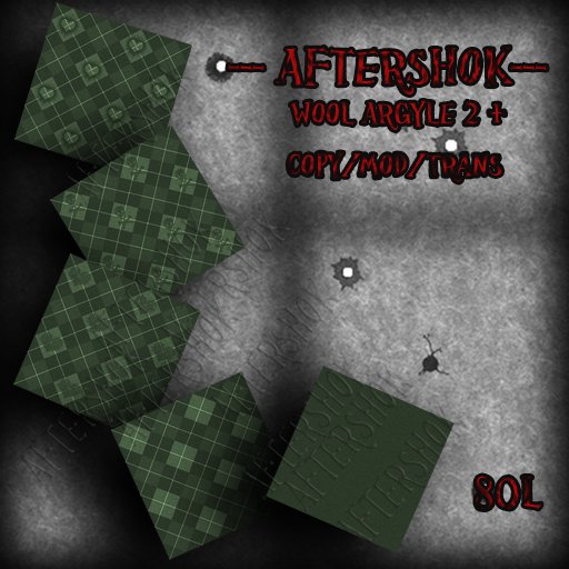 Argyle textures, wool, goth Green