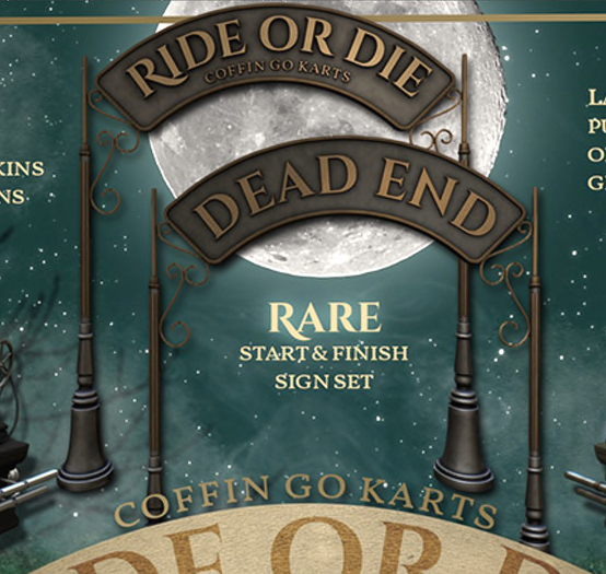 MadPea Ride or Die - Start & Finish Signs (t) RARE