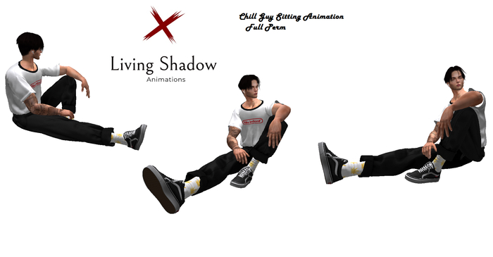 .:Living Shadow:. Chill Dude Sitting Animation Full Perm