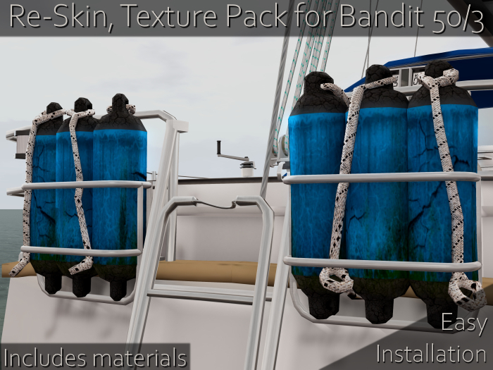 [DHS] Weathered Fenders, Blue - for Bandit 50/3