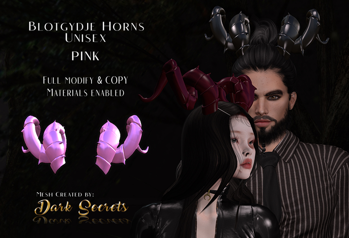 Dark Secrets - Blotgydje Horns Unisex Pink