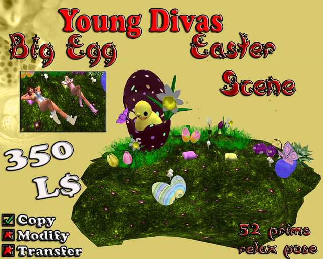 ~A~Big Egg Easter Scene