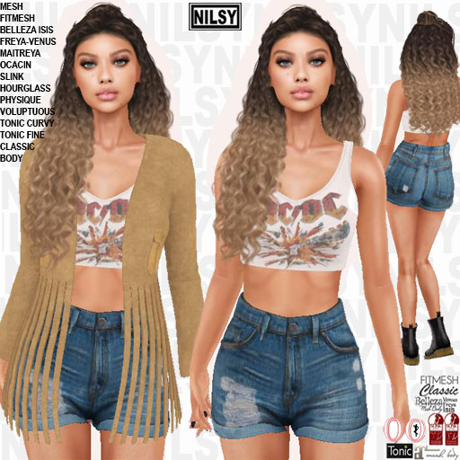 NILSY FRINGED SUEDE JACKET OUTFIT,ALL BODIES