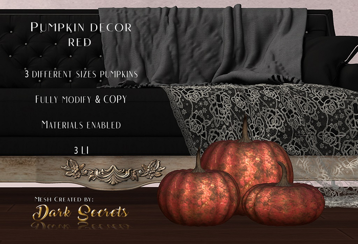 Dark Secrets - Pumpkin Decor Red