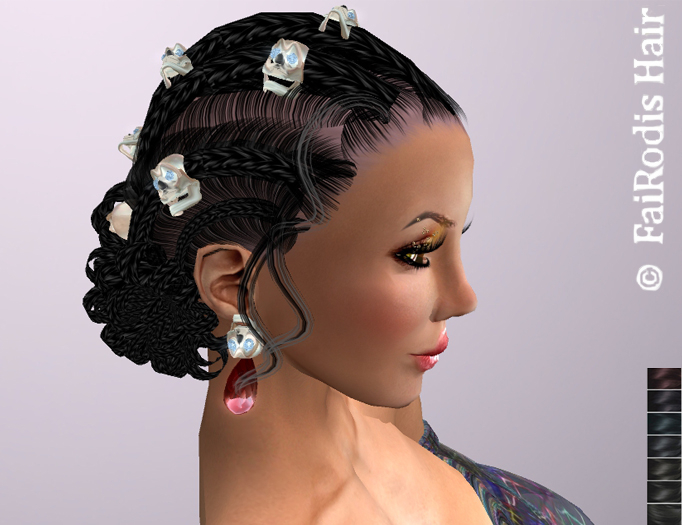 FaiRodis Kaylin hair black1 + decoration PACK