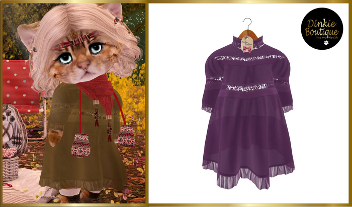 *DB* DINKIES FLORINA DRESS* plum