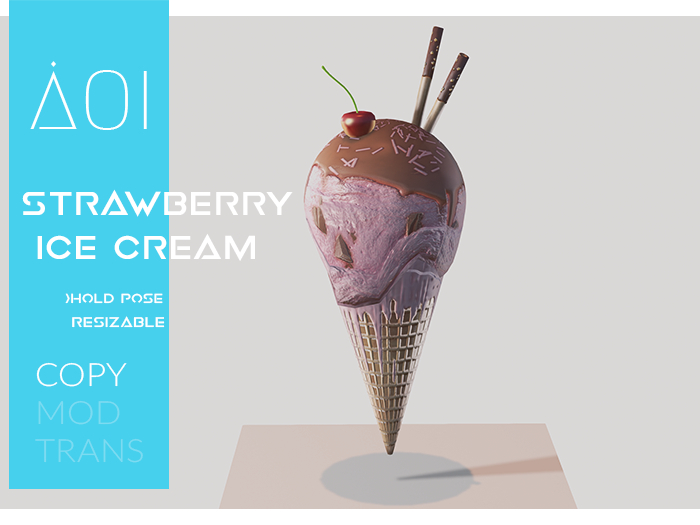 < AOI > Ice cream - Strawberry