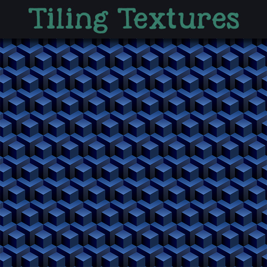 Blue isometric cubes - Seamless texture