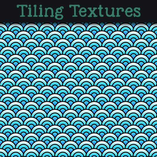 Japanese waves scales pattern - Seamless texture