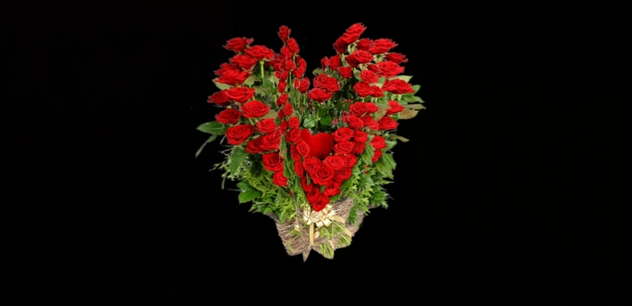 Heart-Shaped Basket of Roses - modify/transfer