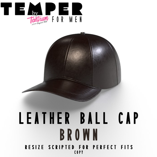 Temper Leather Ball Cap Brown