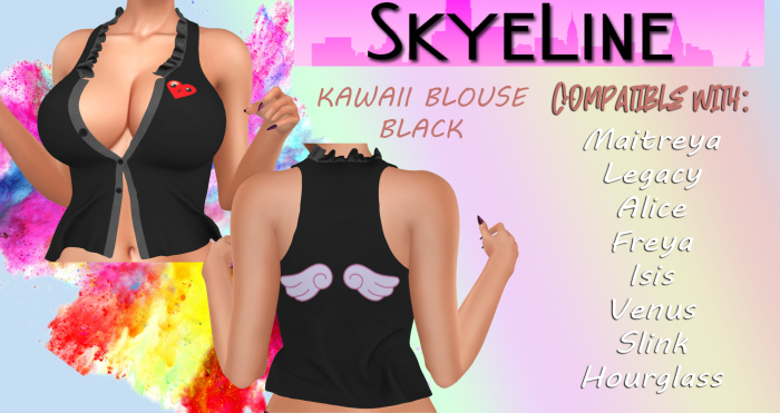 *SkyeLine* Kawaii blouse BLACK