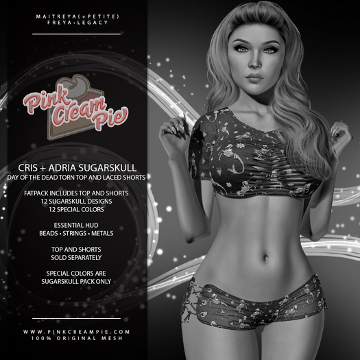 Cris Ripped Crop Top + Adria Booty Shorts [Sugarskull DEMO] - Maitreya (+Petite) • Legacy • Freya